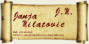 Janja Milatović vizit kartica